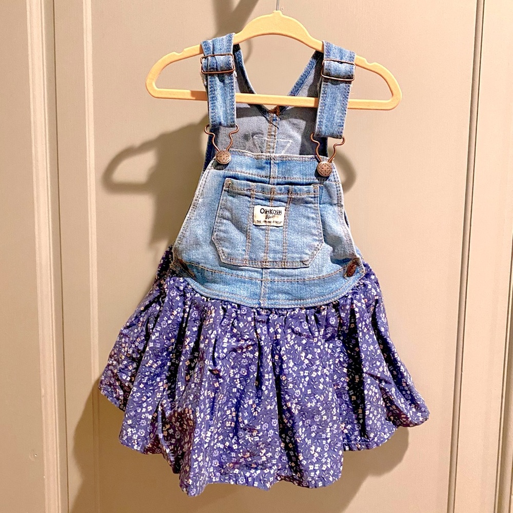 🩵2T Oshkosh B’gosh Overall Dress 🌸
